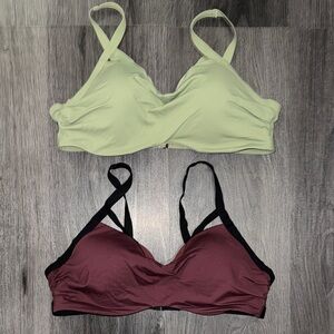 Athleta | 38 B/C Women's Intimates tops-  marsh green 🥑  &  cocoa brown 🥥